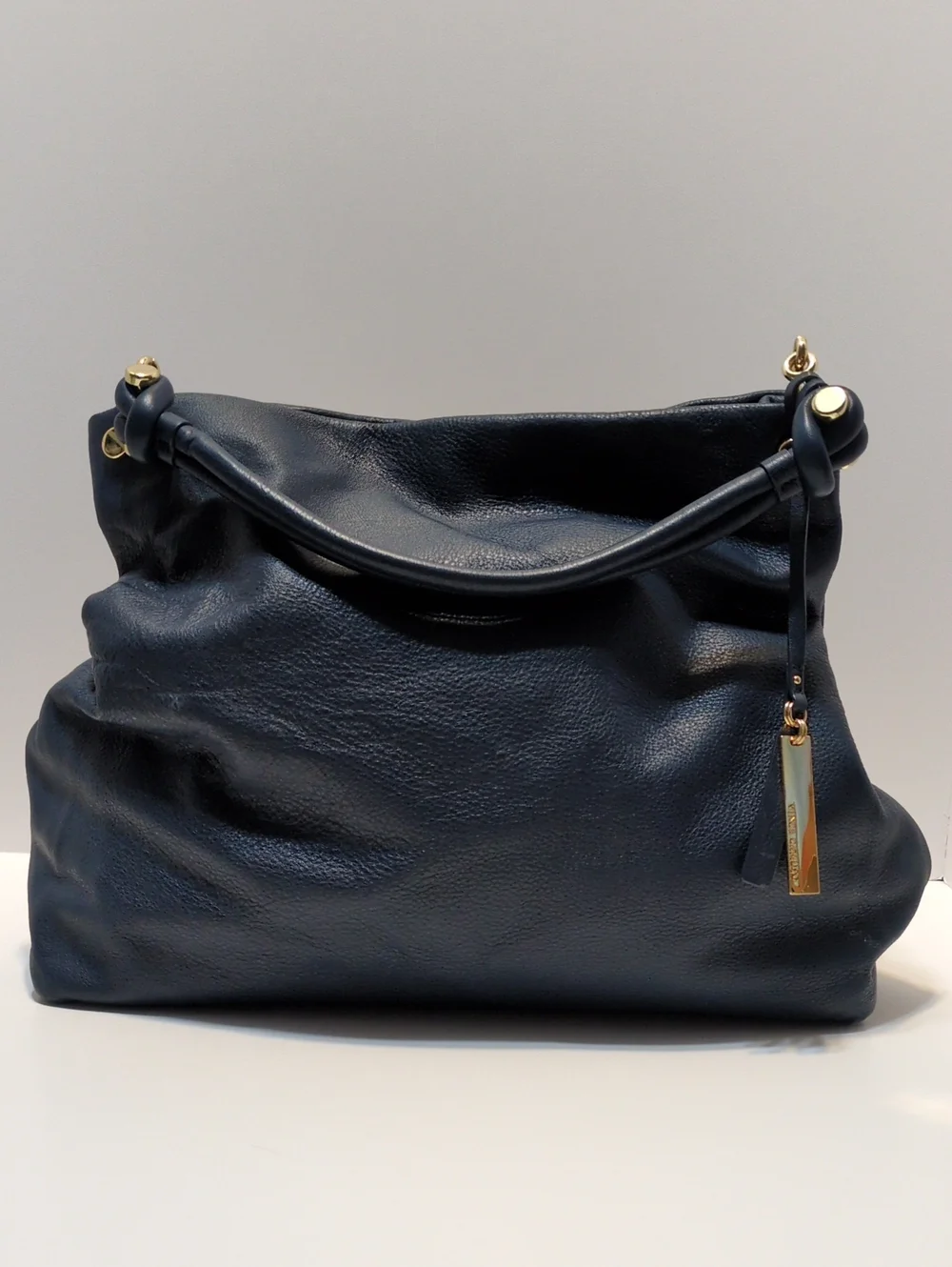 Vince Camuto Ruell Leather Hobo Bag Dress Blue Navy Shoulder Bag